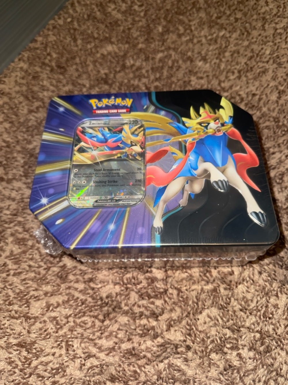 Pokemon TCG Zacian Slashing Legends Tin Sealed